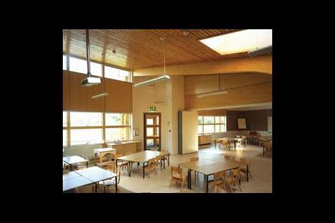 Natural lighting is maximised in the north-facing classrooms